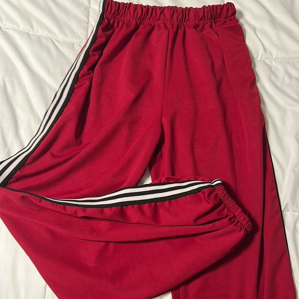 Red jogger pants
